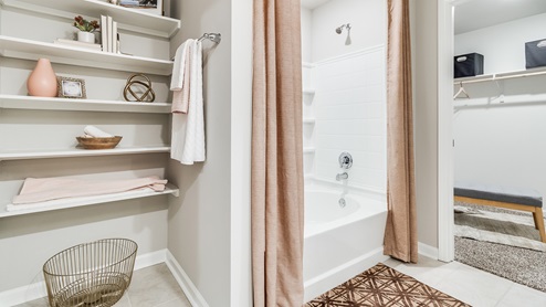 Primary bathroom with storage