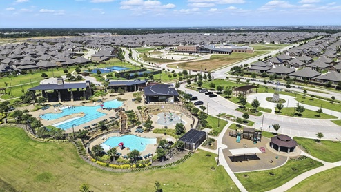 Silverado in Aubrey tx pool drone image