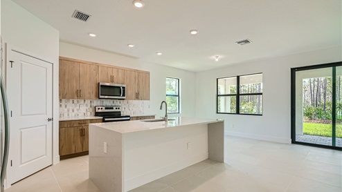 Preserves at Park Trace Avon Model Home Kitchen View and Dining