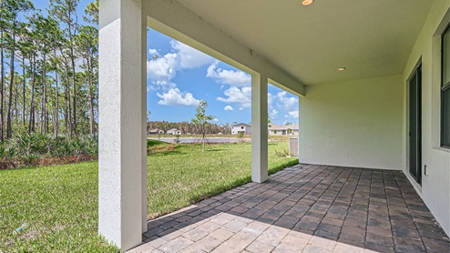 Preserves at Park Trace Avon Model Home Exterior Patio