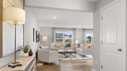 View from the front door and foyer area.