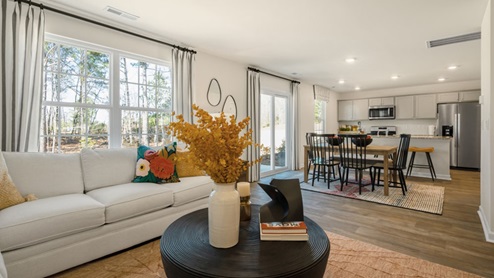 Belhaven Model Living Room and Dining Area